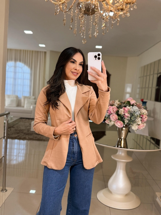 Maxi Blazer Nude