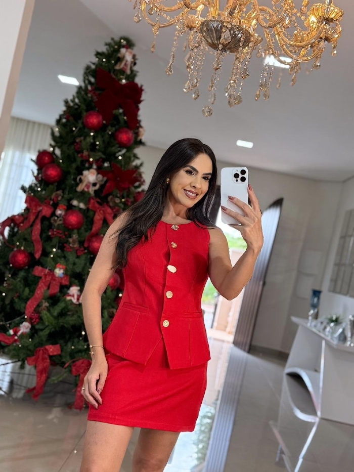 Conjunto Ana Luiza Vermelho