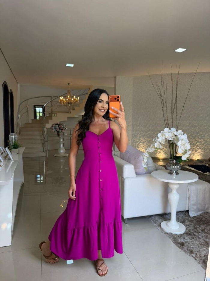 Vestido Joana Fucsia