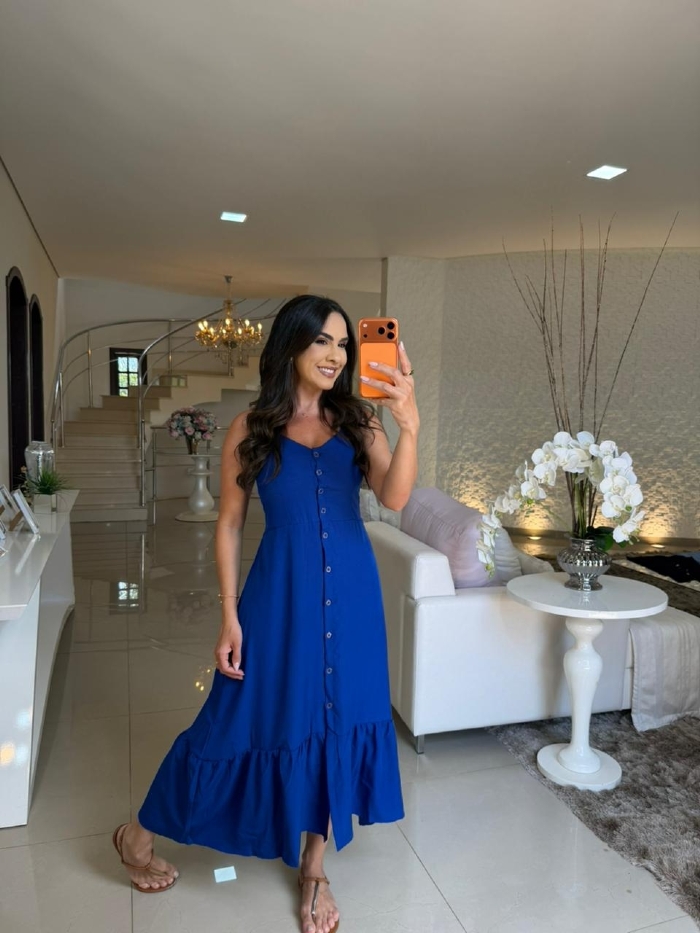 Vestido Joana Azul Bic
