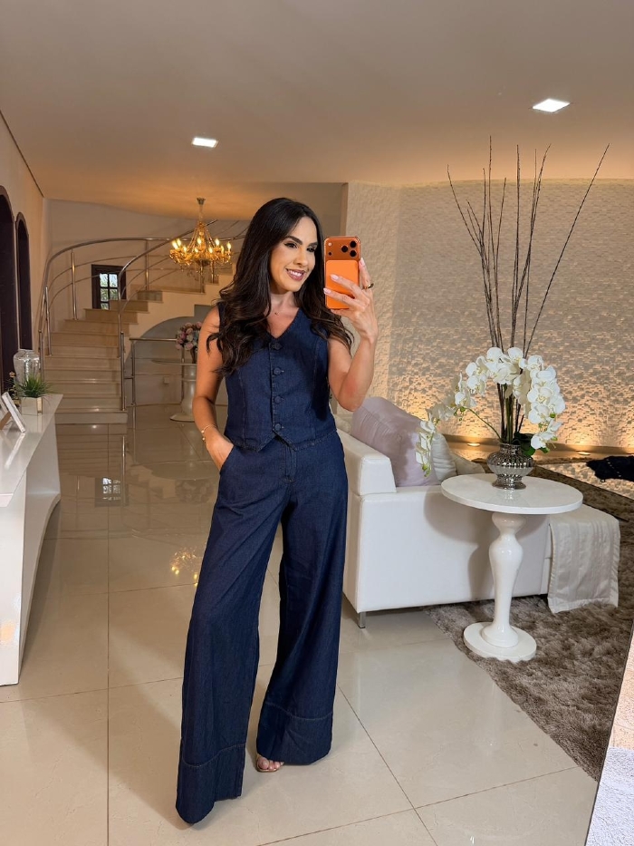 Colete Jany Jeans Escuro