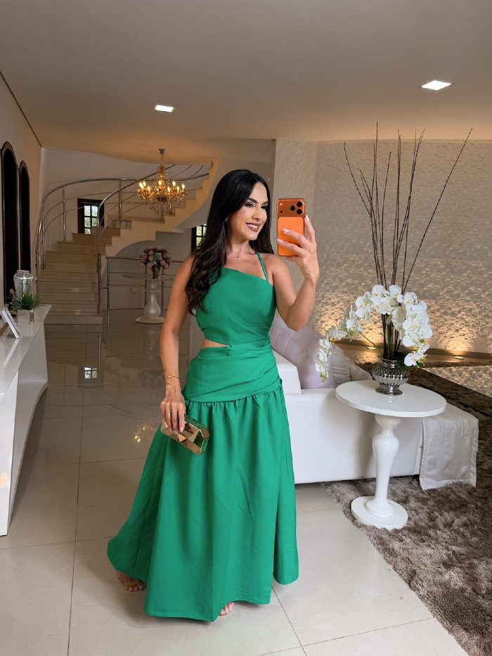 Vestido Francini Verde Bandeira