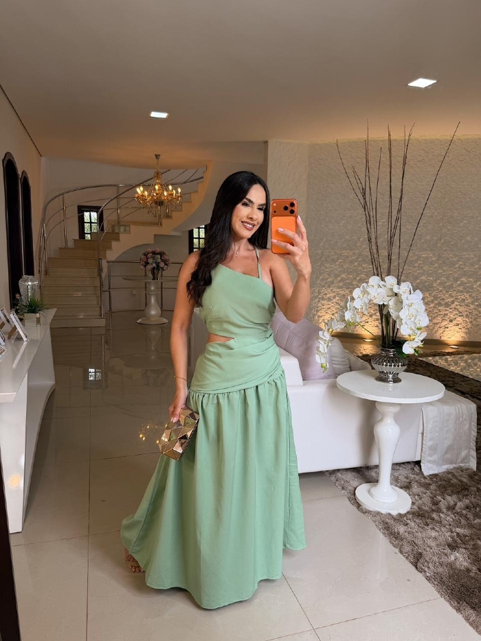 Vestido Francini Verde Menta