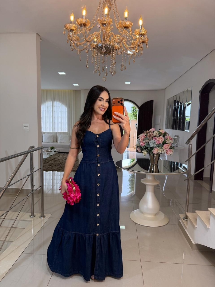 Vestido Valen Jeans Escuro