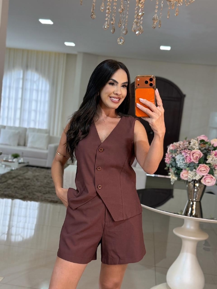 Conjunto Lorraine Marrom