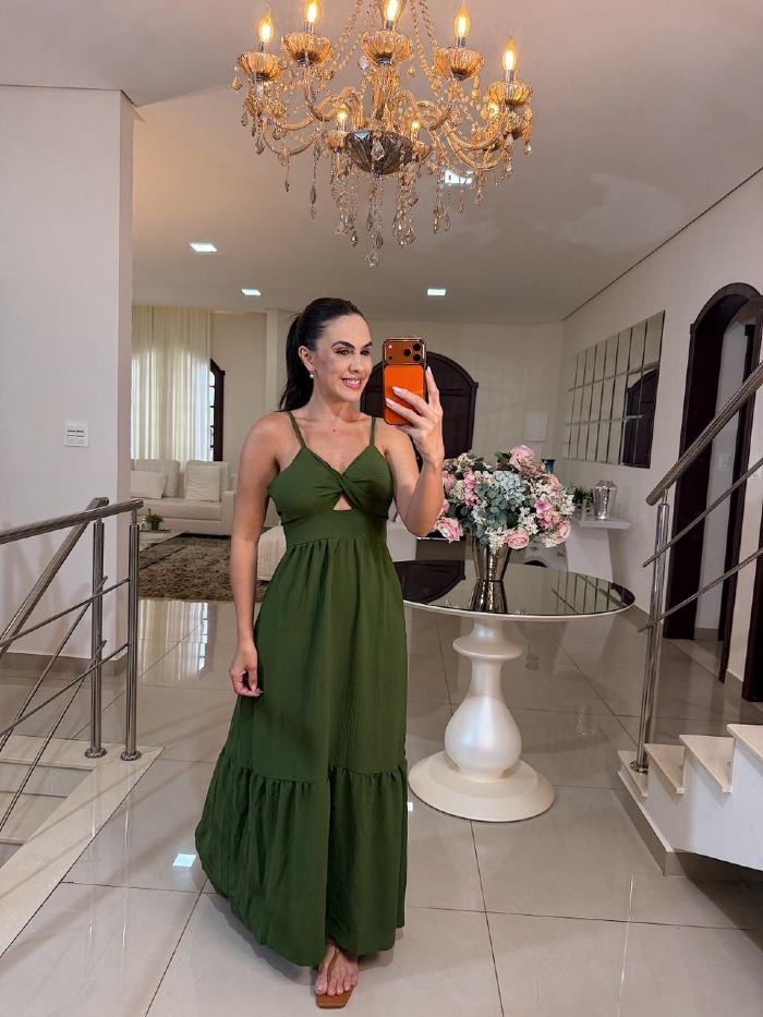 Vestido Melody Verde Militar