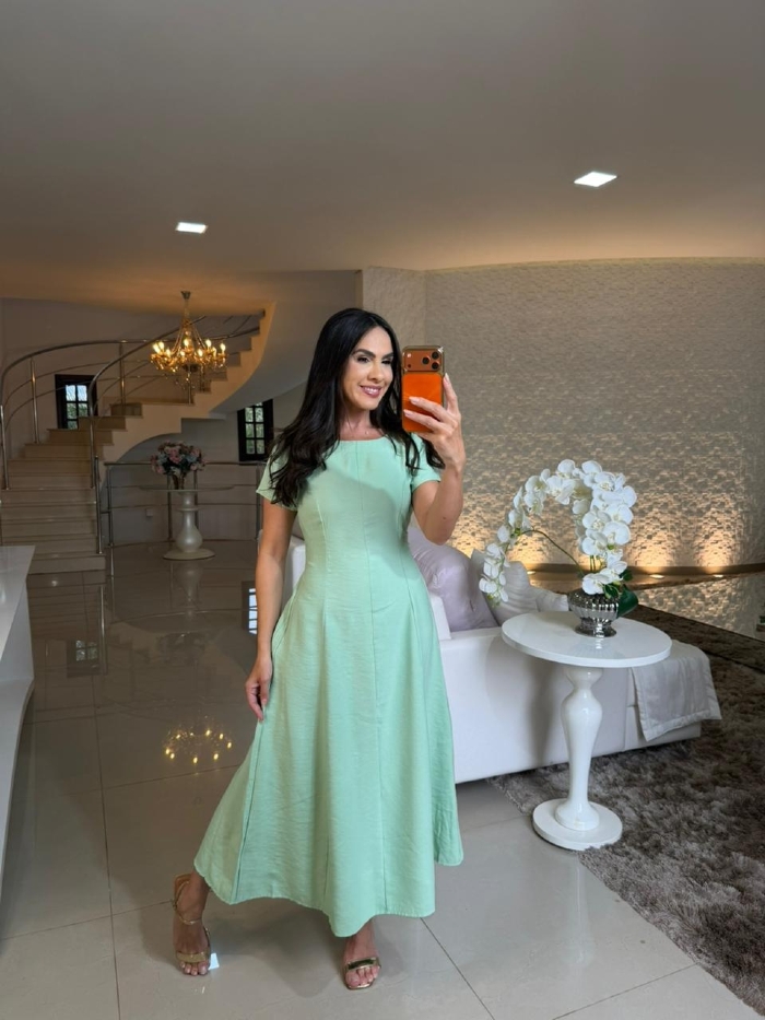 Vestido Jocele Verde Menta