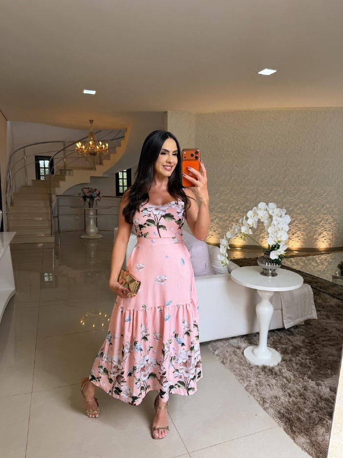 Vestido Helena Estampado Rose