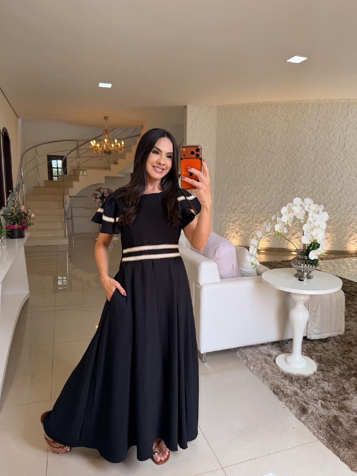 Vestido Maria Fernanda Preto