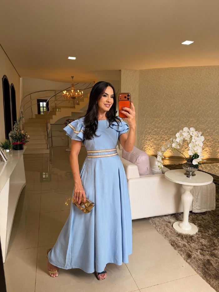 Vestido Maria Fernanda Azul bebe