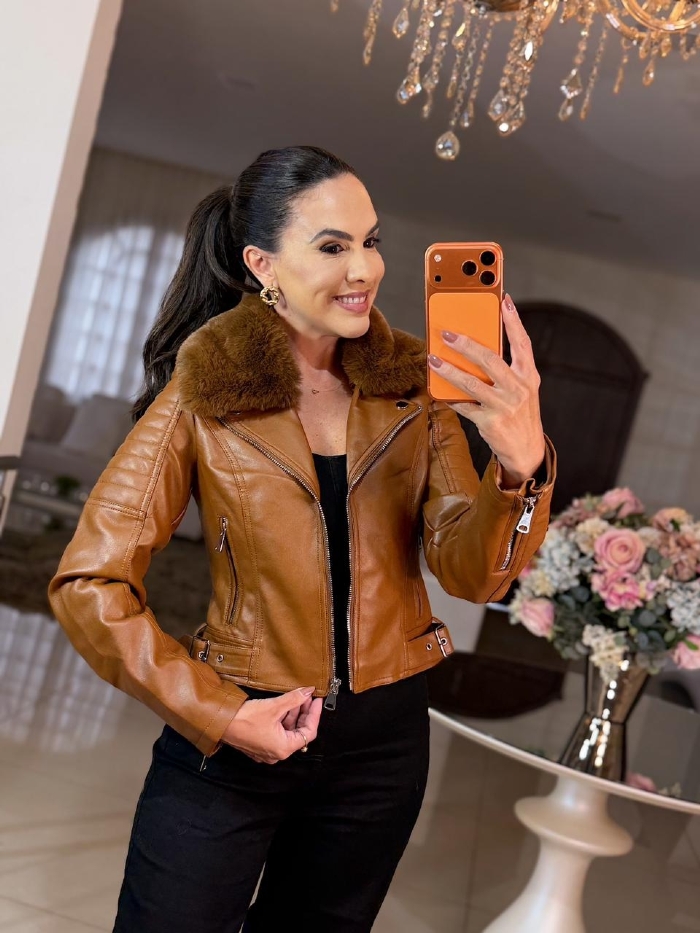 Jaqueta Valeria Caramelo