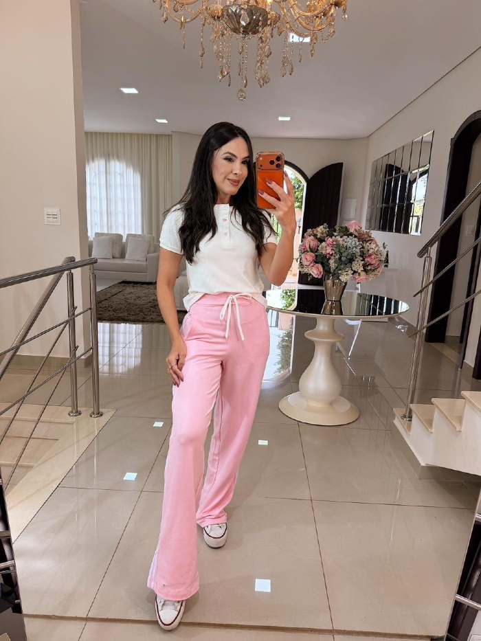 Conjunto Moletinho Evelin Rosa Bebê