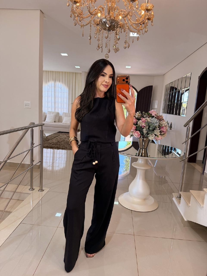 Conjunto Edileia Calça Preto