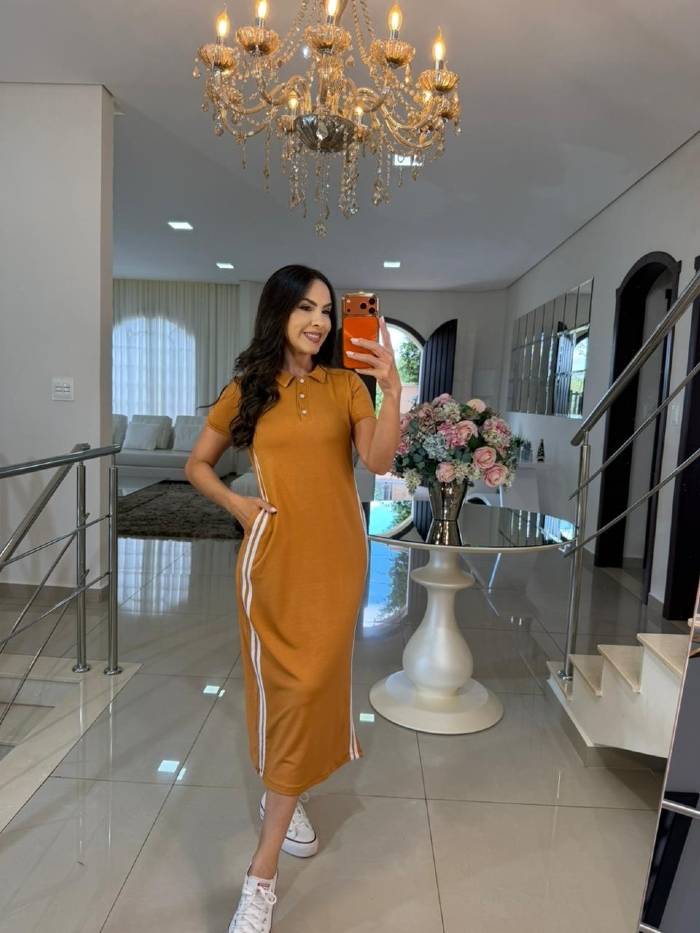 Vestido Sirley Caramelo