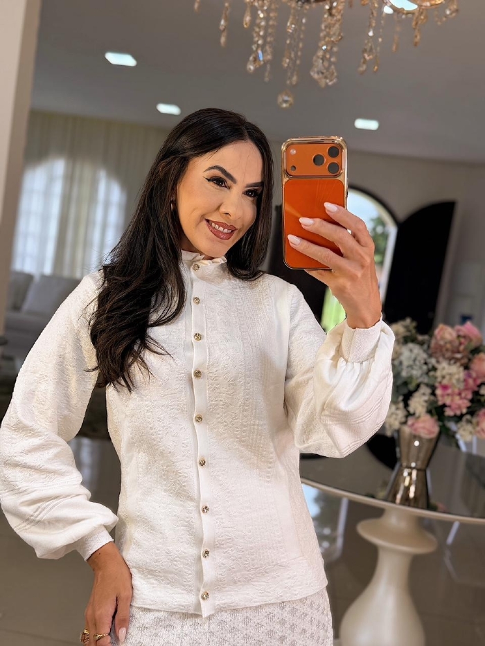 Camisa Giovana Branco/Branco