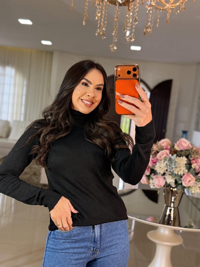 Blusa Tricô Luna Preta