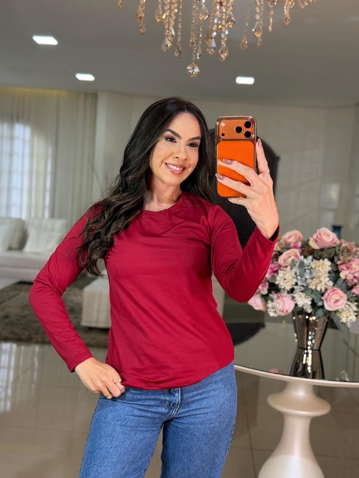 Blusa Térmica Peluciada Marsala