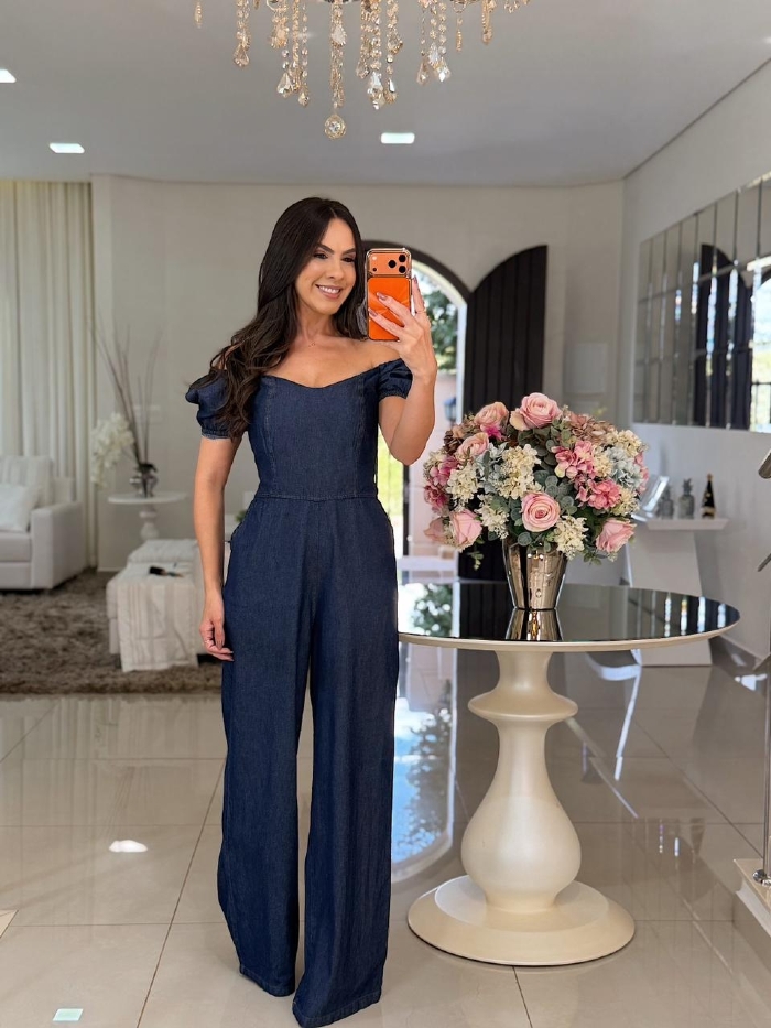 Macacão Jeans Ana Flavia