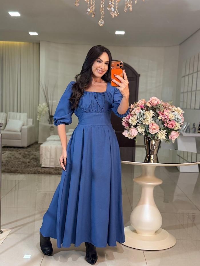 Vestido Solange Azul