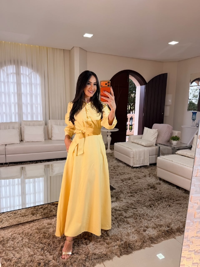 Vestido Ana Paula Amarelo