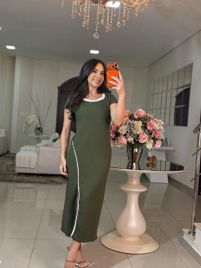 Vestido Vivara Verde Musgo