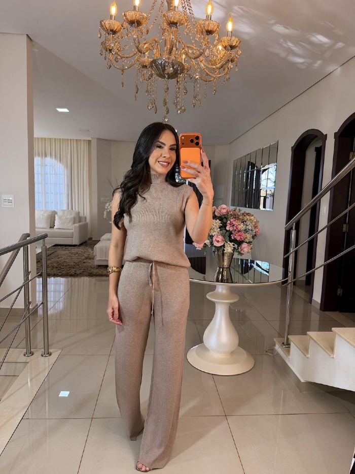 Conjunto Importado Tricô Laísse Nude