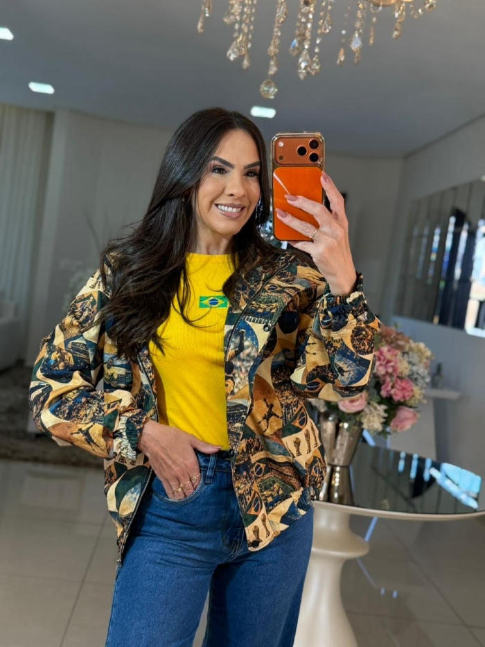 Jaqueta retrospectiva Brasil Amarela