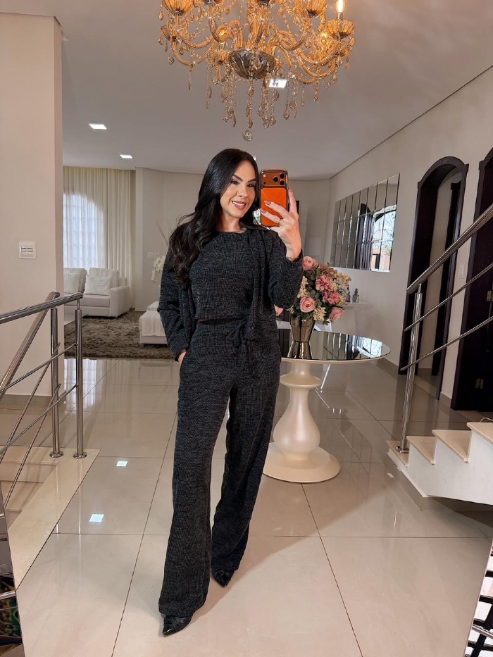 Conjunto Ravena Malha Rib. Preto