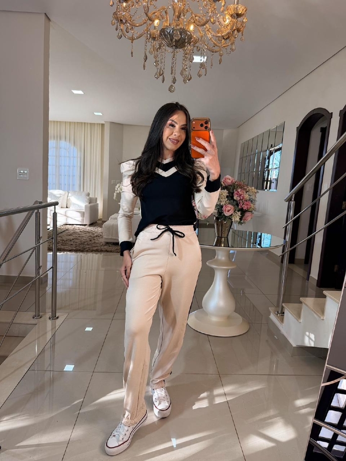 Conjunto em Moletinho Cristiane Nude