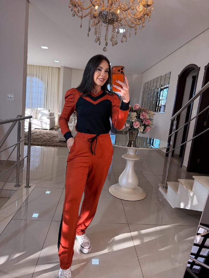 Conjunto em Moletinho Cristiane Telha