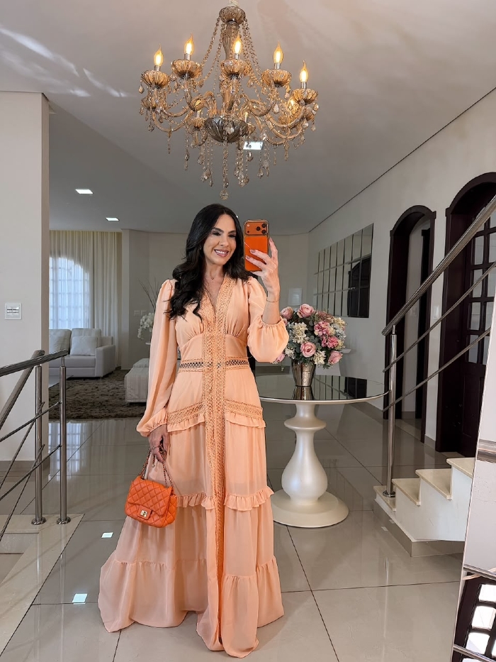 Vestido Paloma Pêssego