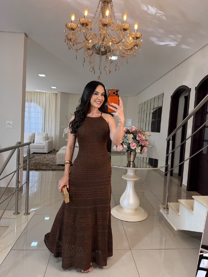 Vestido Maura Marrom