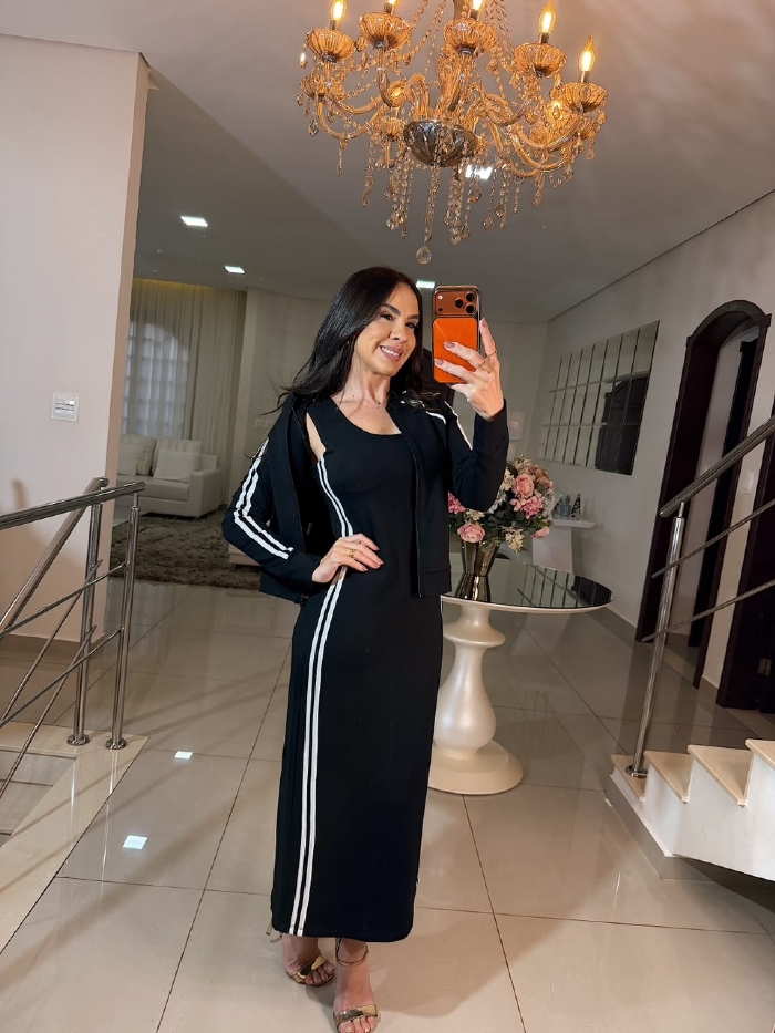 Vestido + Casaquinho Luly Preto