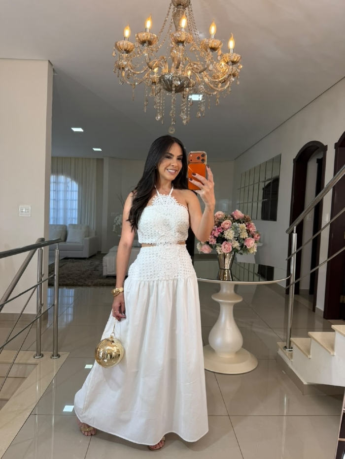 Vestido Longo Regina Branco