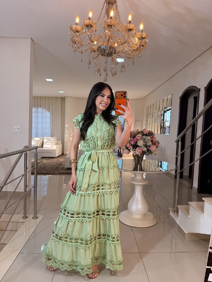 Vestido Marielly Verde Claro
