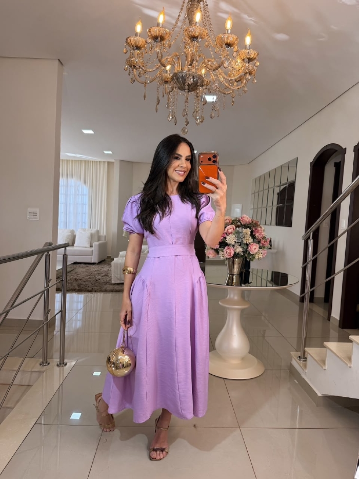 Vestido Ana Lúcia Lilás
