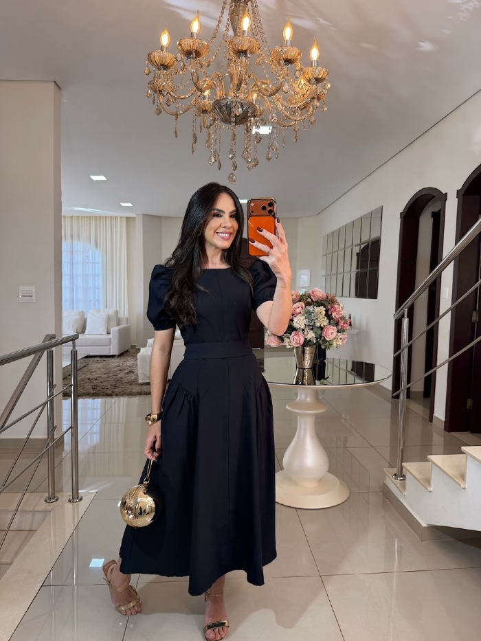 Vestido Ana Lúcia Preto