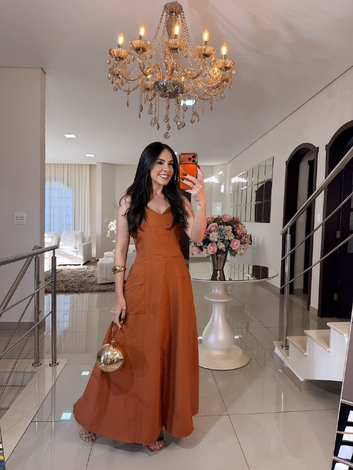 Vestido Andreia Caramelo