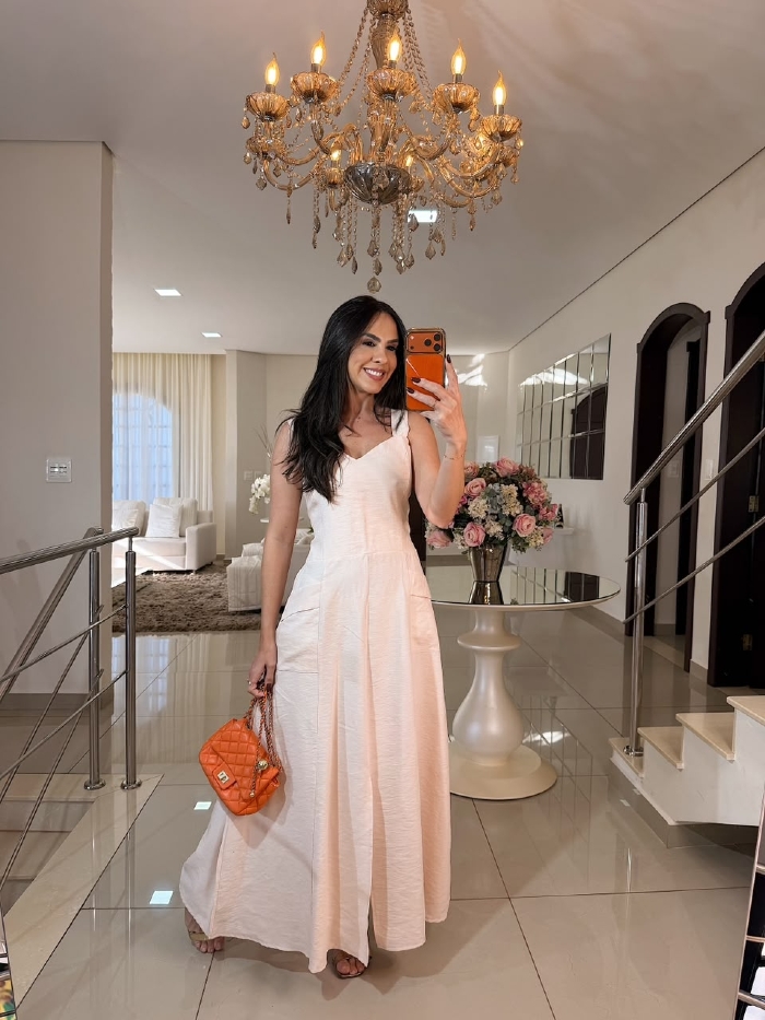 Vestido Andreia Areia