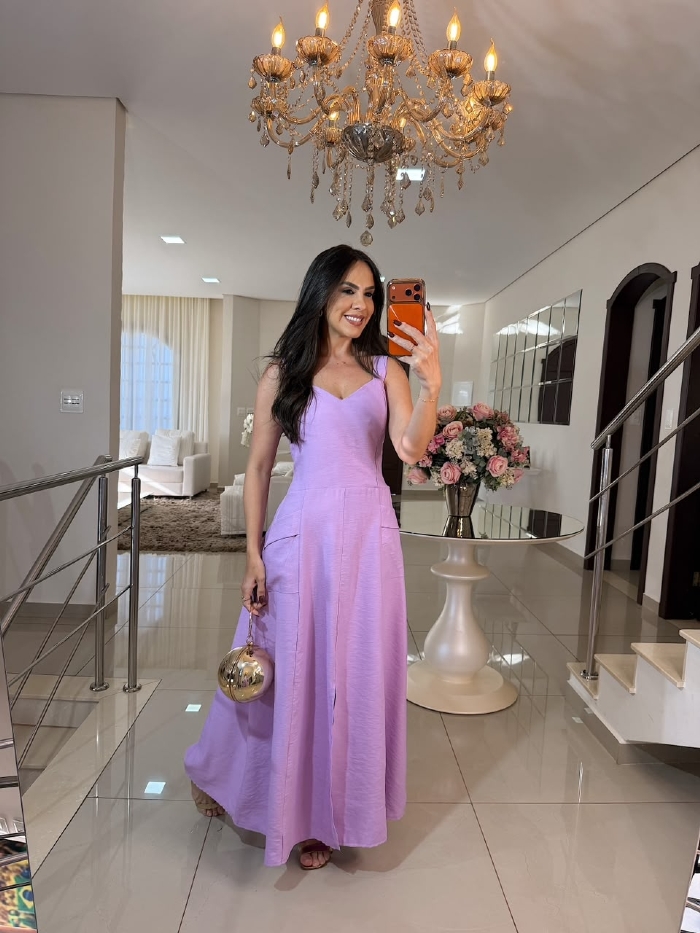 Vestido Andreia Lilás