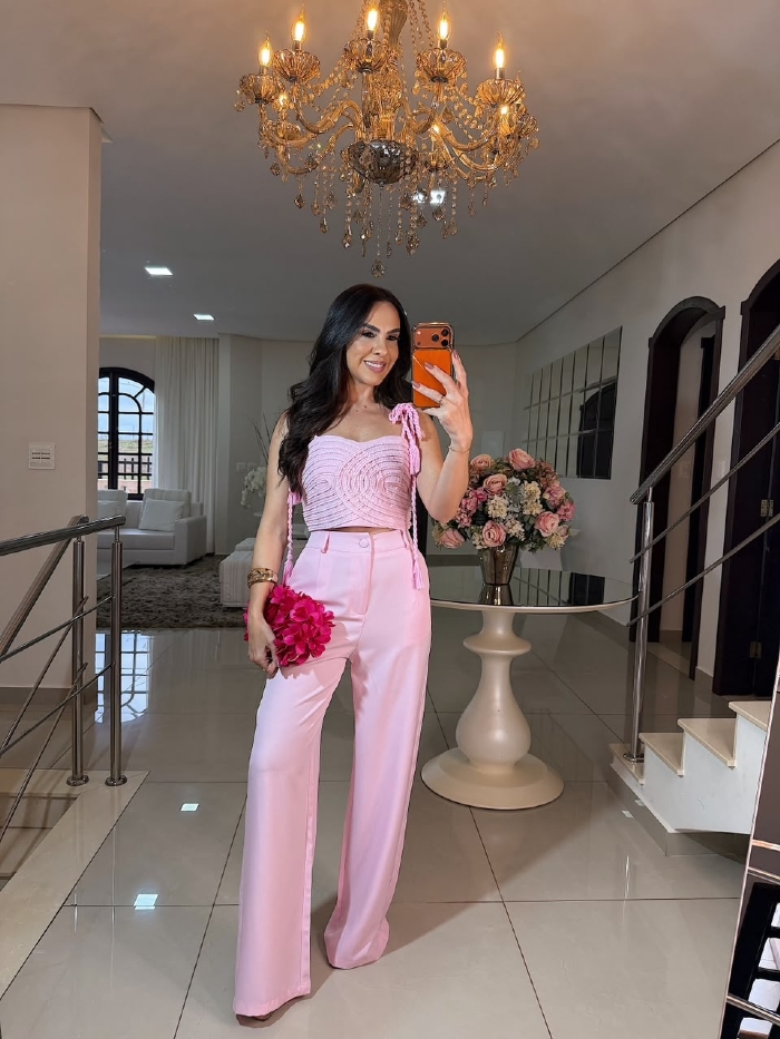 Conjunto Alfaiataria Ana Laura Rosa
