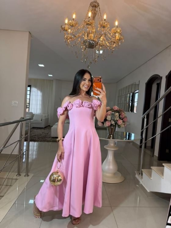 Vestido Camélia Rosa