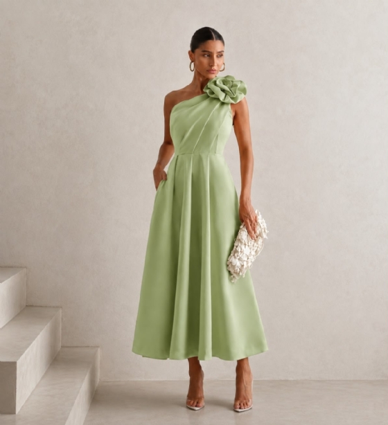 Vestido Importado Lua Verde Pistache
