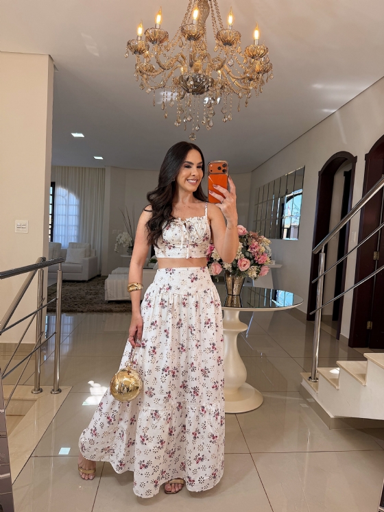 Conjunto Serena Floral Rosa