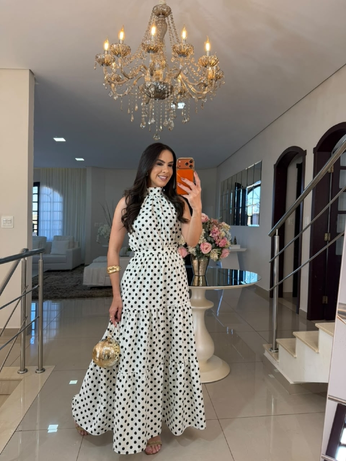 Vestido Maria Elisa Poá Branco