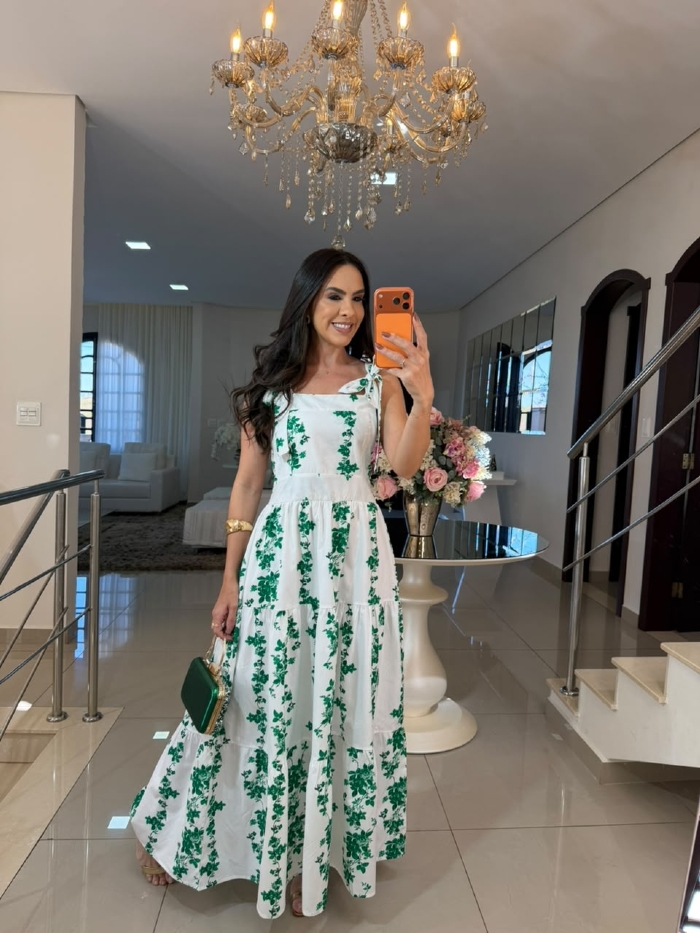 Vestido Emma Estampado Floral Verde