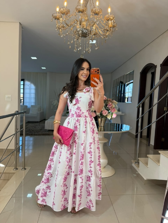 Vestido Emma Estampado Floral Rosa