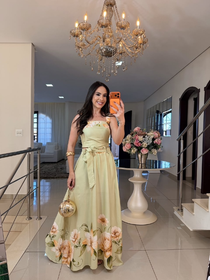 Conjunto Maria Rita Estampa Floral Verde
