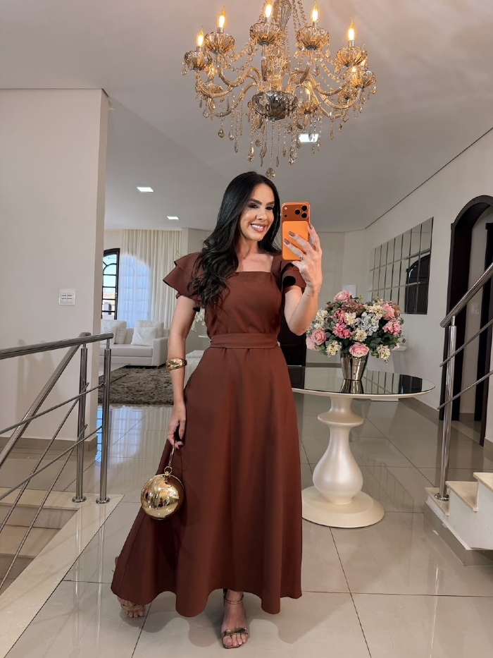 Vestido Moana Marrom