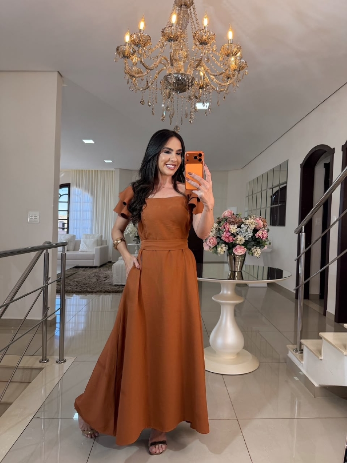 Vestido Moana Caramelo